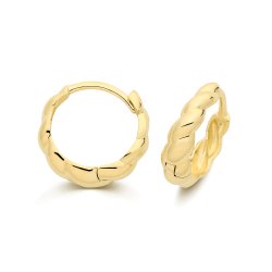 9ct Yel Gold Shell Huggies 