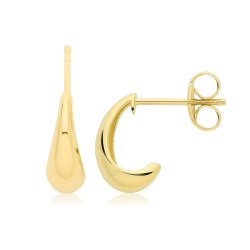 9ct Yellow Gold Half-hoop Studs 