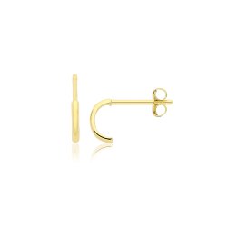 9ct Yel Gold Half-hoop Studs 