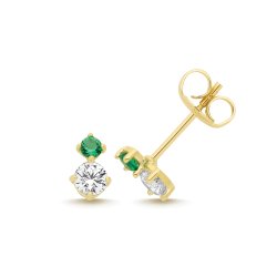 9ct Yellow Gold Cz Studs 