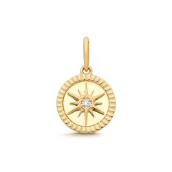 9ct Yel Gold Cz Northern Star Charm 