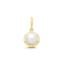 9ct Yel Gold Freshwater Pearl Charm 