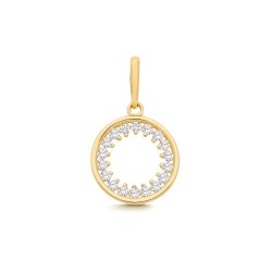 9ct Yel Gold Cz Circle Charm 