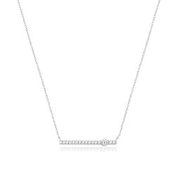 Silver & Co Fine Bar Necklet SPG0114