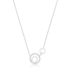 Silver & Co Circlel Of Life Drop Necklet SPG0115