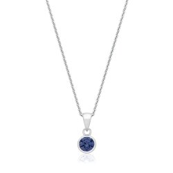 Silver & Co September Birth Stone (sapphire) Pendant SPG0109
