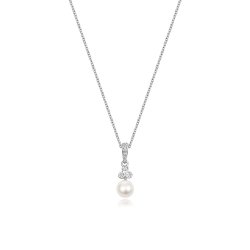 Fresh Water Pearl Necklace In 9ct Gold 
