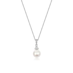Fresh Water Pearl Necklace In 9ct Gold 