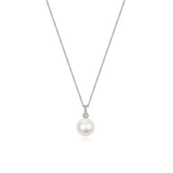 Fresh Water Pearl Necklace In 9ct Gold 