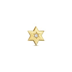 Diamond Star Of David Pendant In 9ct Gold 