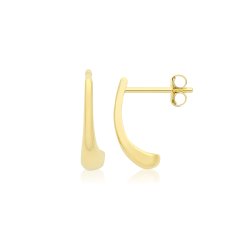 9ct Yel Gold Half-hoop Earrings 
