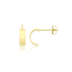 9ct Yel Gold Half-hoop Earrings 