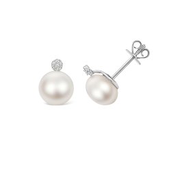 Fresh Water Pearl Earrings In 9ct Gold 