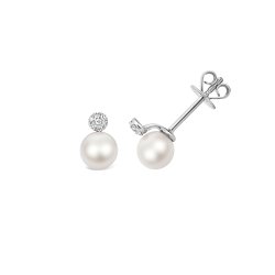 Fresh Water Pearl Earrings In 9ct Gold 