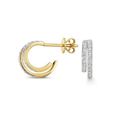 Diamond Earrings In 9ct Gold 