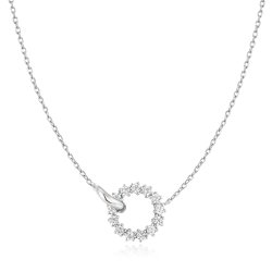Ania Haie Silver Interlinked Cubic Zirconia Circles Pavé Necklace