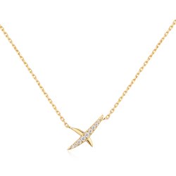Ania Haie Gold Kiss Cubic Zirconia Pavé Necklace