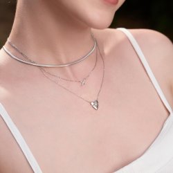 Ania Haie Silver Kiss Cubic Zirconia Pav Necklace