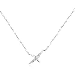 Ania Haie Silver Kiss Cubic Zirconia Pavé Necklace