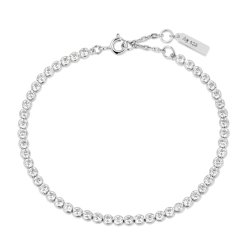 Ania Haie Silver Row Cubic Zirconia Bezel Set Bracelet