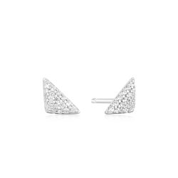 Ania Haie Silver Triangular Cubic Zirconia Pavé Studs