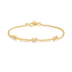 Ania Haie Gold Cross Station Cubic Zirconia Bracelet