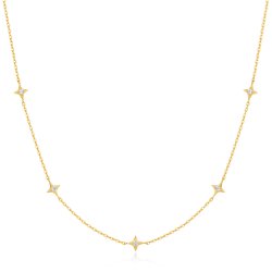 Ania Haie Gold Stars Station Cubic Zirconia Necklace