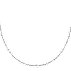 Ania Haie Silver Cross Station Cubic Zirconia Necklace