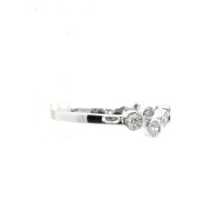 9ct White Gold Lab Grown Diamond circle detail ring Size N