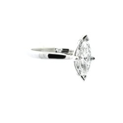 Marquise Lab Grown Diamond Platinum Ring Size N