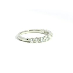 18ct White Gold Lab Grown Diamond Half Eternity Ring Size L