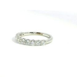 18ct White Gold Lab Grown Diamond Half Eternity Ring Size L