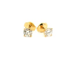 18ct Yellow Gold Lab Grown Diamond 1ct Stud Earrings