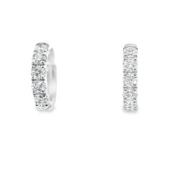 18ct White Gold Lab Grown Diamond Hoops