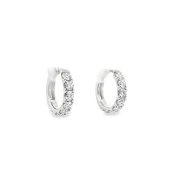 18ct White Gold Lab Grown Diamond Hoops