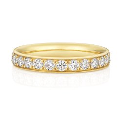 Lab Grown Diamond Set Wedding Ring In 18ct Gold 
