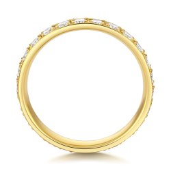 Lab Grown Diamond Set Wedding Ring In 18ct Gold 
