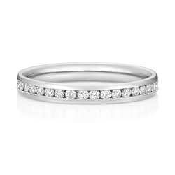 Lab Grown Diamond Set Wedding Ring In 18ct White Gold 