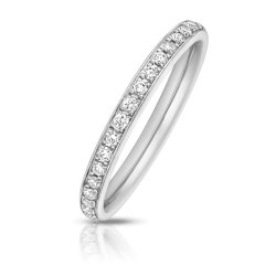 Lab Grown Diamond Set Wedding Ring In 18ct White Gold 