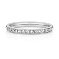 Lab Grown Diamond Set Wedding Ring In 18ct White Gold 