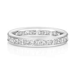 Lab Grown Diamond Set Wedding Ring In 18ct White Gold 