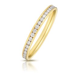 Lab Grown Diamond Set Wedding Ring In 18ct Gold 