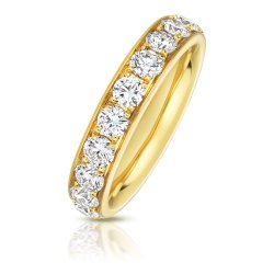 Lab Grown Diamond Set Wedding Ring In 9ct Gold 