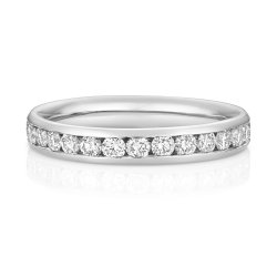 Lab Grown Diamond Set Wedding Ring In 18ct White Gold 