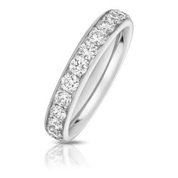 Lab Grown Diamond Set Wedding Ring In 18ct White Gold 