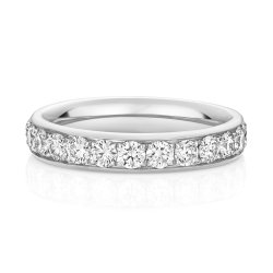 Lab Grown Diamond Set Wedding Ring In 18ct White Gold 