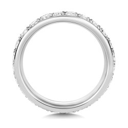 Lab Grown Diamond Set Wedding Ring In 18ct White Gold 