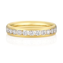 Lab Grown Diamond Set Wedding Ring In 18ct Gold 