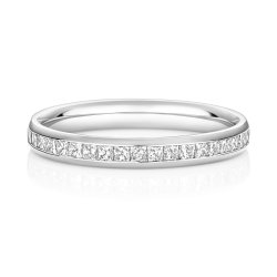 Lab Grown Diamond Set Wedding Ring In 18ct White Gold 