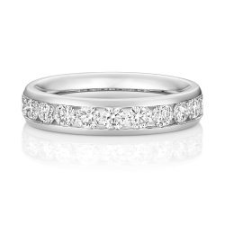 Lab Grown Diamond Set Wedding Ring In 18ct White Gold 